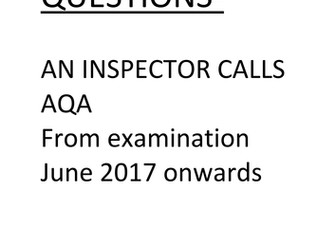 An Inspector Calls- 10 New Spec AQA English Literature Paper 2 Questions