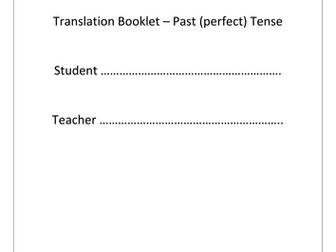 Past tense translation practice booklet