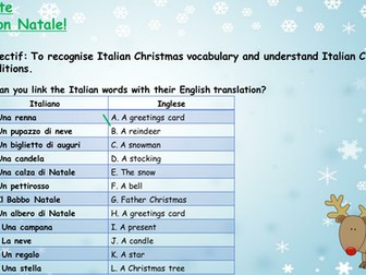 Italian Christmas Vocabulary and Traditions - KS3 + KS4 - Whole lesson