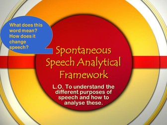 KS4-KS5 Analysing Speech