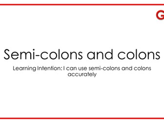 Semi-colons and colons