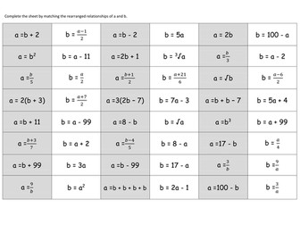 SIMPLE Rearranging Formula / Formulae (KS3 or KS4 Intro) + Answers