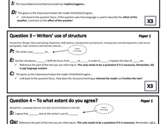 New (2015) AQA GCSE English Language SQuID/PEC Format