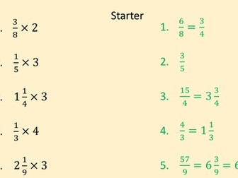Multiplying and dividing fractions