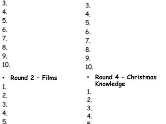 Christmas Quiz 2016