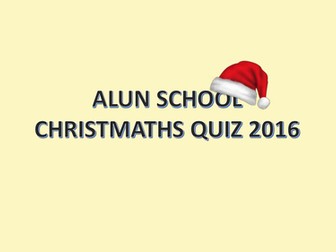 Christmas quiz with a bit of maths