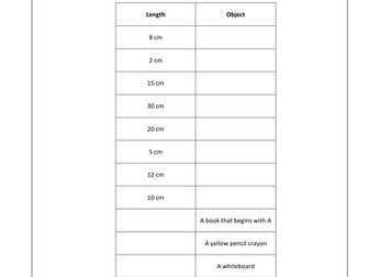 LKS2: Measuring Length and Volume (Investigation plans and resources)
