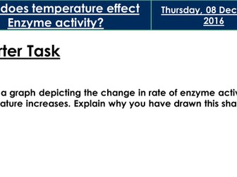 AQA AS Level Biology Section 1: Effect of Temperature on Enzymes