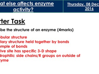 AQA AS Level Biology Section 1: Effect of pH on Enzymes
