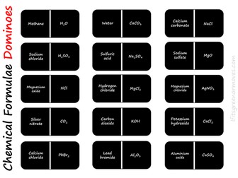 Chemical Formulae Dominoes / Card Loop