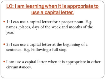 SPAG - CAPITAL LETTERS