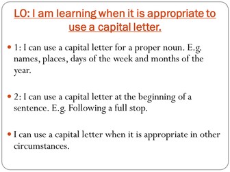 SPAG - CAPITAL LETTERS