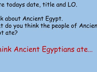 Ancient Egypt - Food lesson