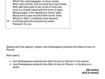 English literature paper 1 2019 predictions romeo and juliet picture