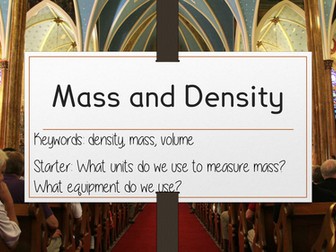 Mass and Density lesson