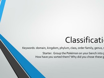 Classification Lesson