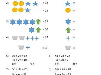 Simultaneous equations for low ability by elimination method