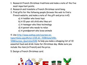 Christmas in France ICT cover lesson