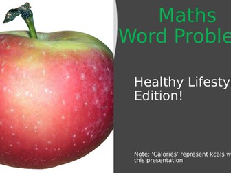 40 slide Mixed Topic Maths Word Problems Healthy Lifestyle Theme Powerpoint GCSE/National 5