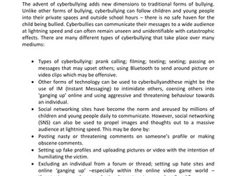 What is Cyberbullying?