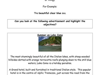 SPAG identify adjectives