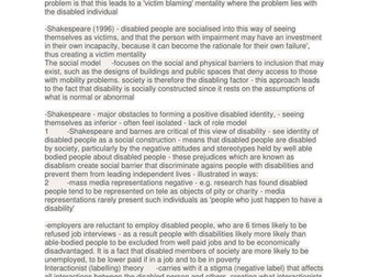 sociology - disability and identity