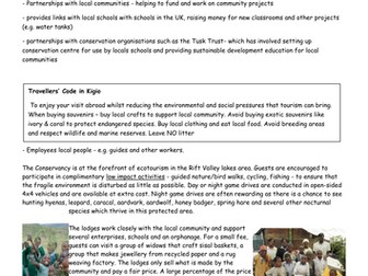 Sustainable tourism in Kenya