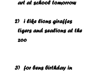 Using Commas in Listed Sentences