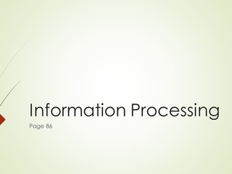 AQA (2016 onwards) GCSE PE - Information processing.  Worksheets and powerpoint.