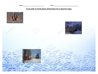 Winter Poem Planning