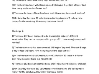 Multiplication and Division Word Problems