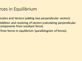 Addition and Resolving of Vectors
