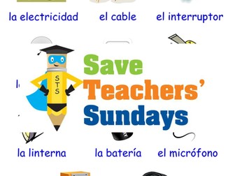 Electronics & Audio Visual Equipment in Spanish Worksheets, Games & More (with audio) (1)