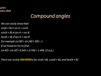 Compound angles
