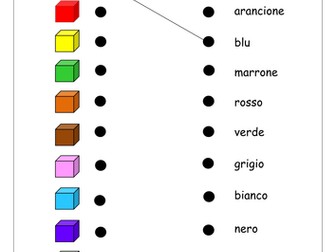 ITALIAN - An Introduction to Colours  - Worksheets