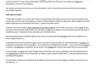 La musica en el cine de Almodóvar