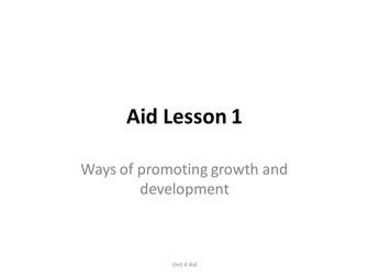 3 lessons Aid/Aid v trade/Debt Relief
