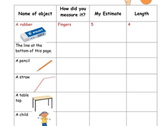 Estimating and Measuring (Non-Standard Uniform Units and Standard Units of Length)
