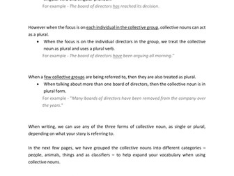 Vocabulary For Writing - Collective Nouns