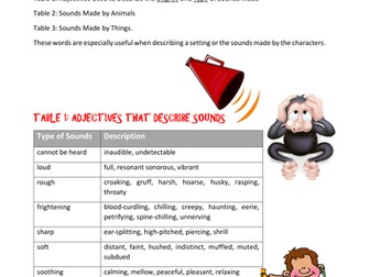 Vocabulary For Writing - All About Sounds