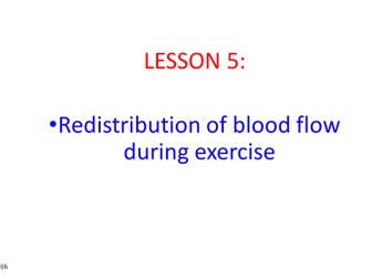 GCSE PE - Redistribution of blood flow