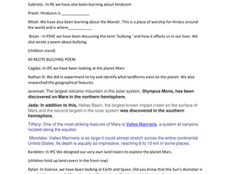 Assembly Script for Year 5 class