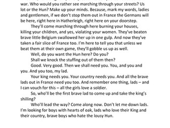 Compare Private Peaceful war speech and Barack Obama speech
