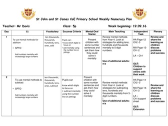 Year 5 Adding and Subtracting Numbers Mentally
