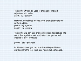 Year 5 Prefix and Suffixes