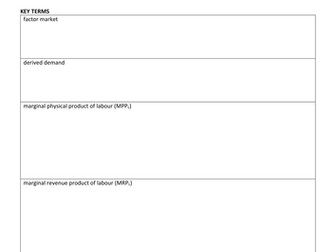AQA A-level Economics (new spec) 2-09 The Labour Market: Demand for Labour