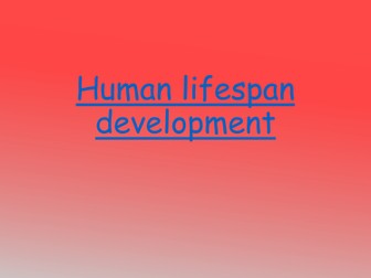 human lifespan development