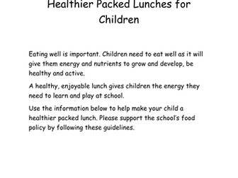 Healthy Eating leaflet for parents