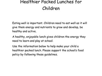 Healthy Eating leaflet for parents