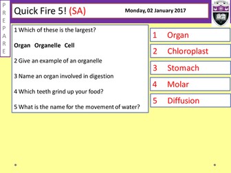 New GCSE AQA 2016 Combined Science Triology 4.2 Organisation PART 1